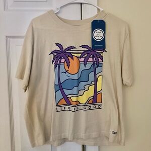NWT Life is Good Beach Boxy tee Medium